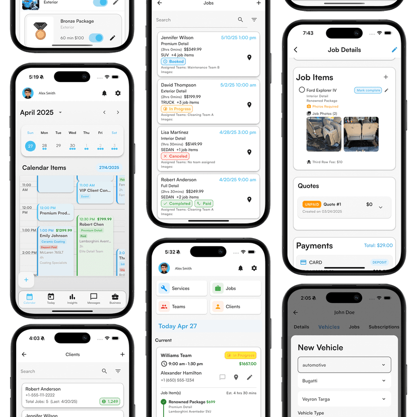 Detailermade Screenshot collage