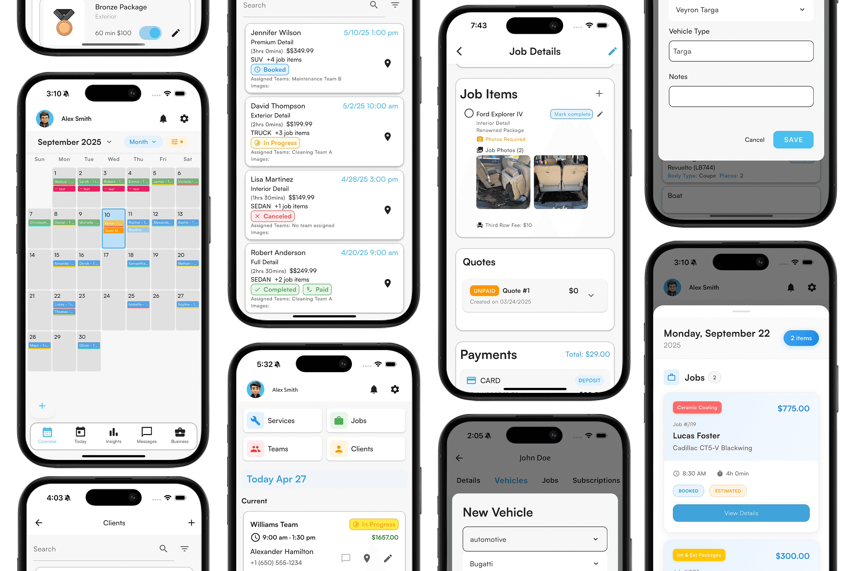 Detailermade Screenshot collage