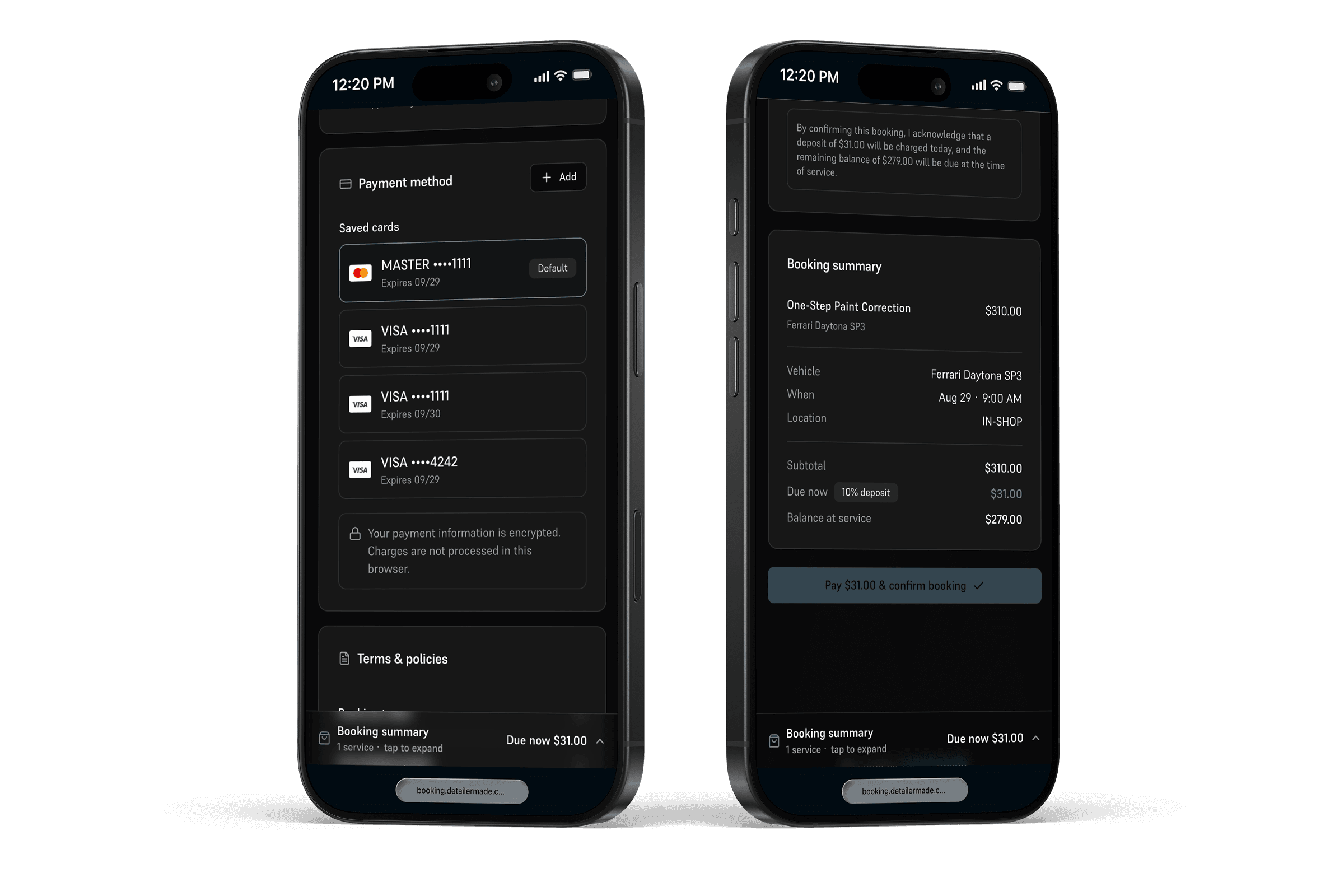 Invoice payment view