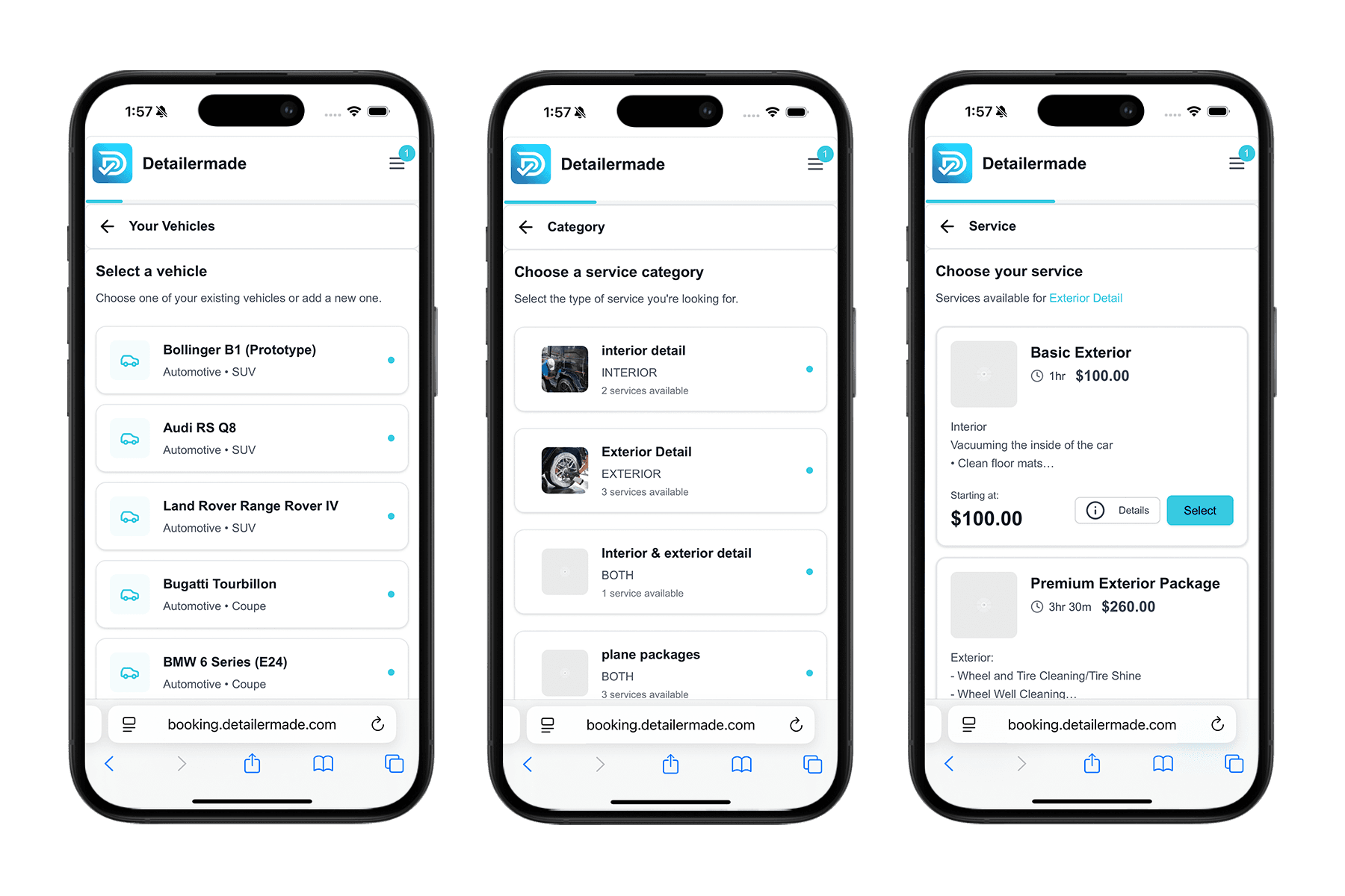DetailerMade App on mobile device