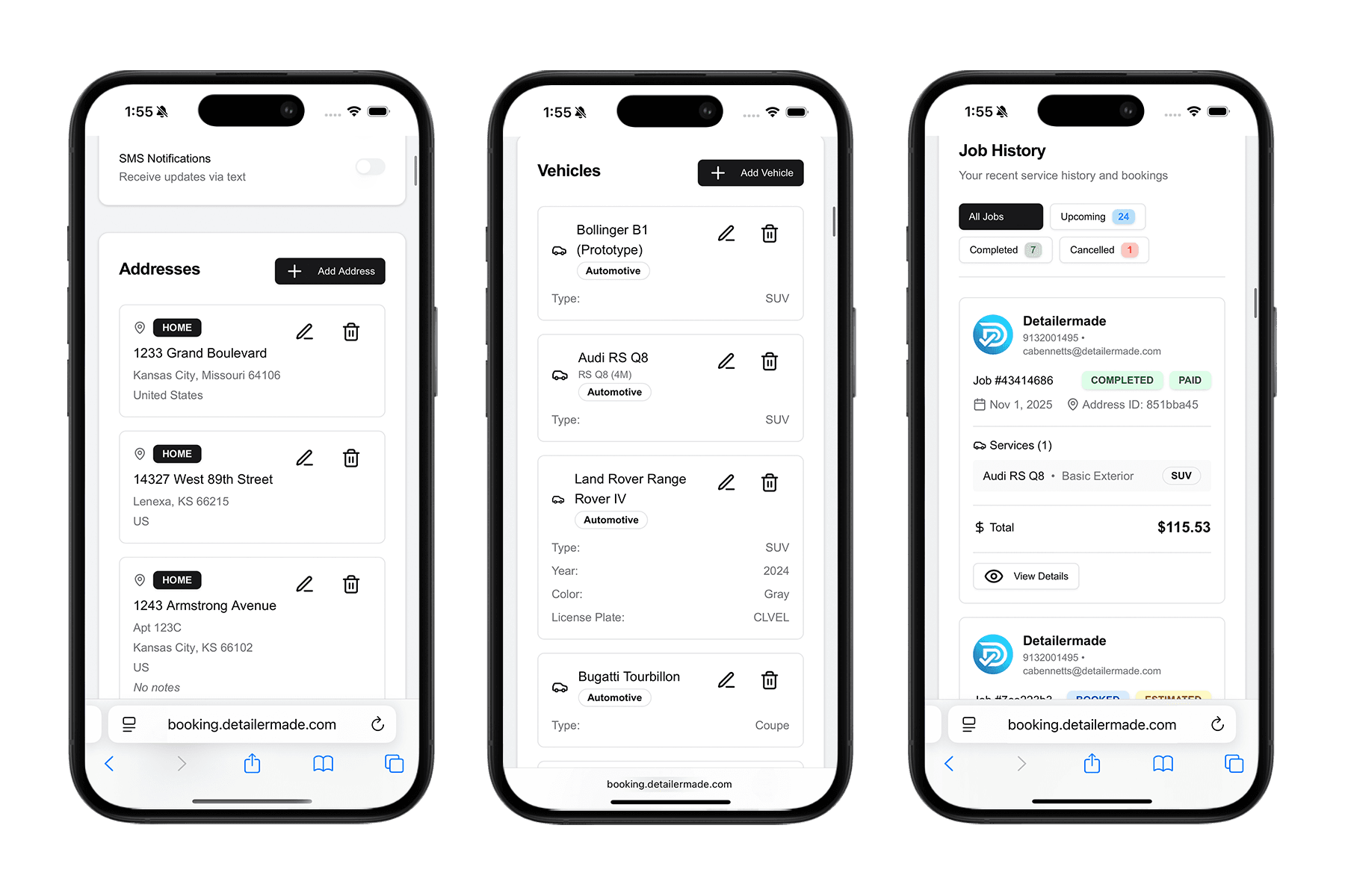 DetailerMade App on mobile device