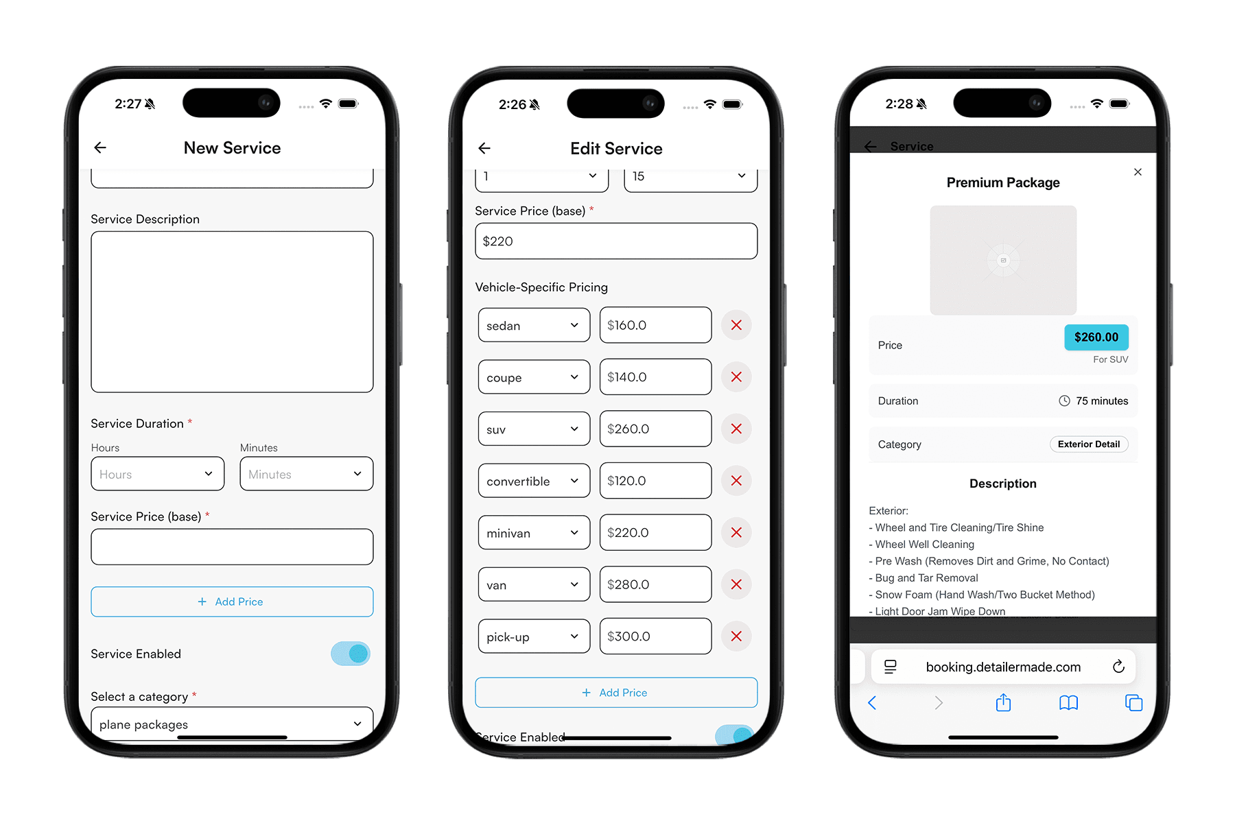 DetailerMade App on mobile device