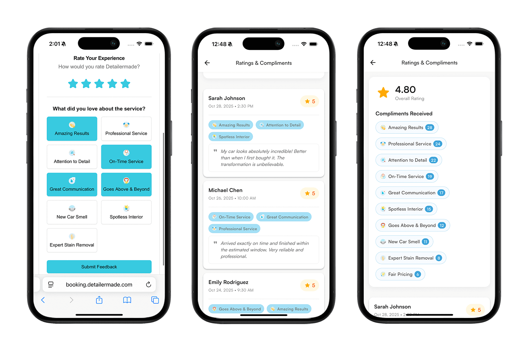 DetailerMade App on mobile device